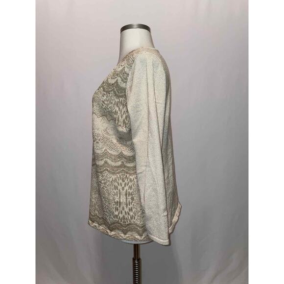 Size 3X Reba Long Sleeve Sweater With Shimmering Lurex Threads - Picture 3 of 6